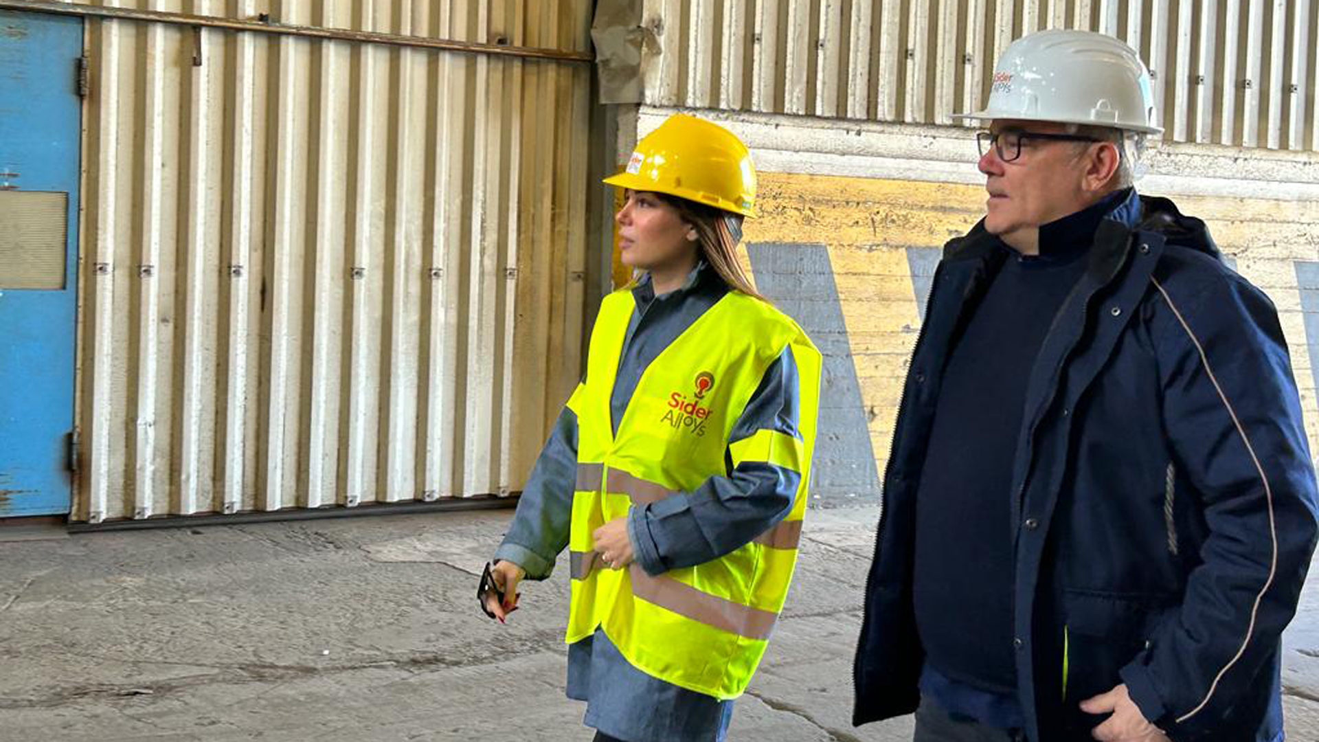 assessore Pili visita Sider Alloys Portovesme assessore Pili visita Sider Alloys Portovesme